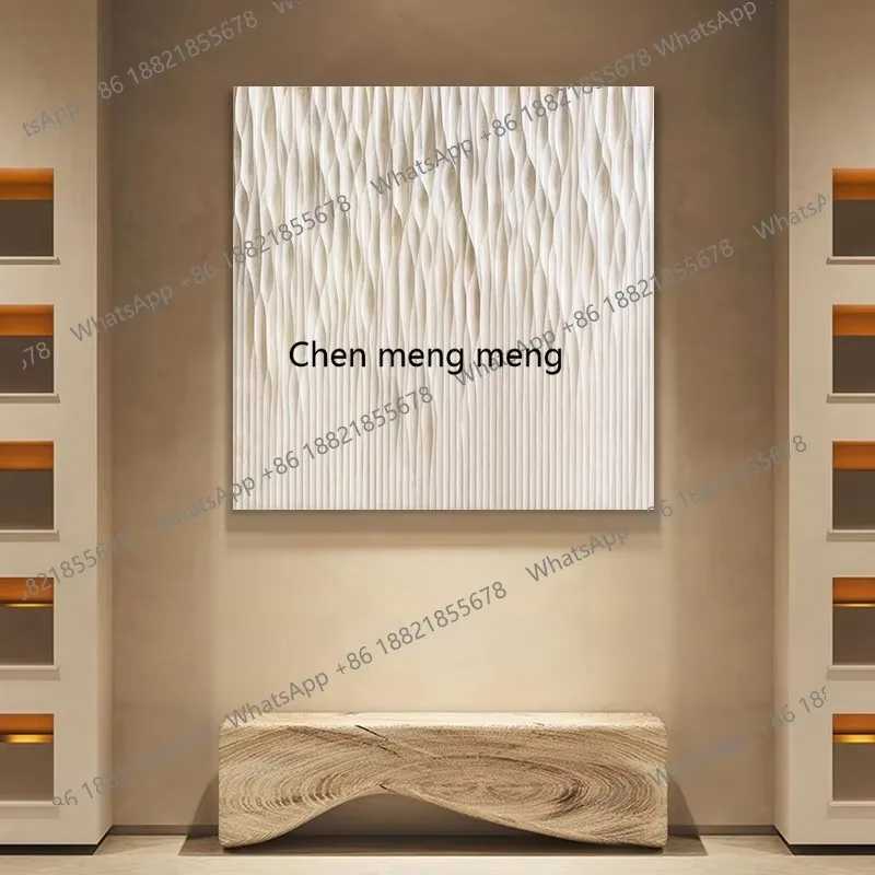 smt02 Minimal 3d three-dimensional relief texture painting on the wall of the restaurant, entrance decorative painting