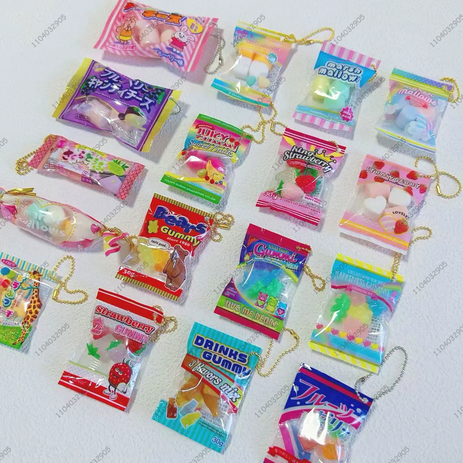 グミベアバッグチャーム スローライジング スクイーズ ジェリービーンズ マシュマロ ソフト ガシャポン カプセルトイ フィジェットトイ キーホルダー コレクション ギフト