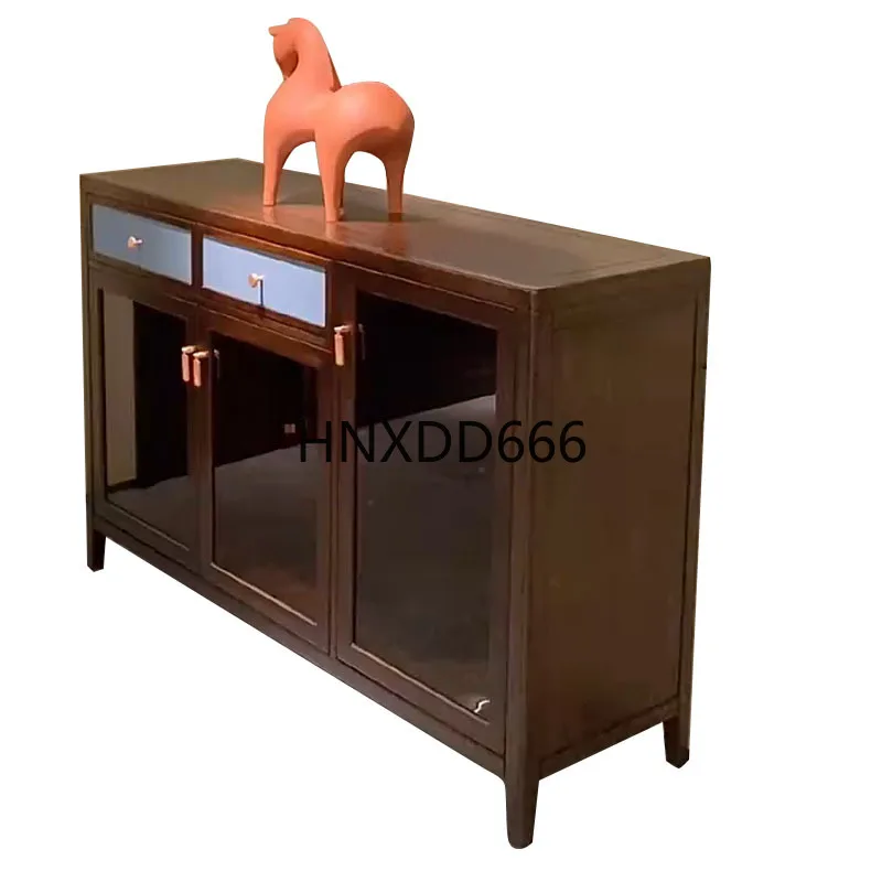

New Chinese ebony dining side cabinet against the wall storage cabinet