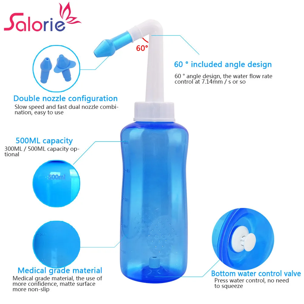 300ml Nose Cleaner therapy Neti Pot For Adults Children Nasal Wash Clean Care Protector Moistens Avoid Allergic Rhinitis cure