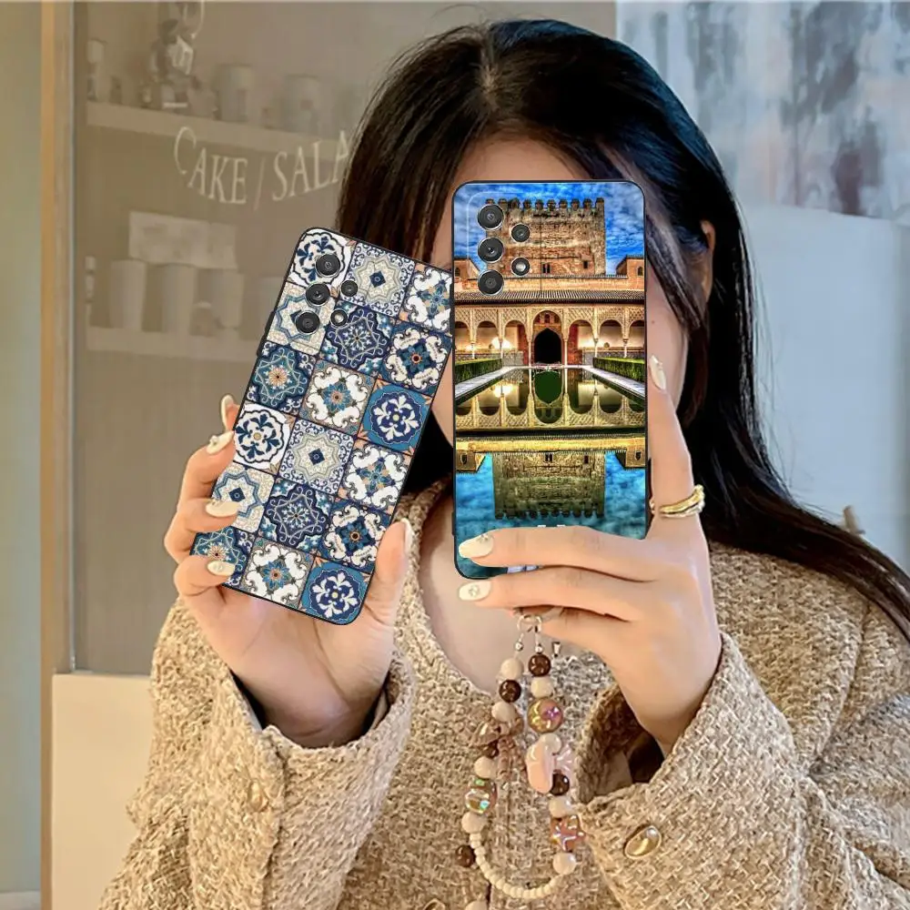 

Испания Альхбра Гранада Чехол для телефона Samsung Galaxy M55 54 42 35 34 33 32 23 22 15 14 13 12 F55 5G Цветной чехол Pretty Cover