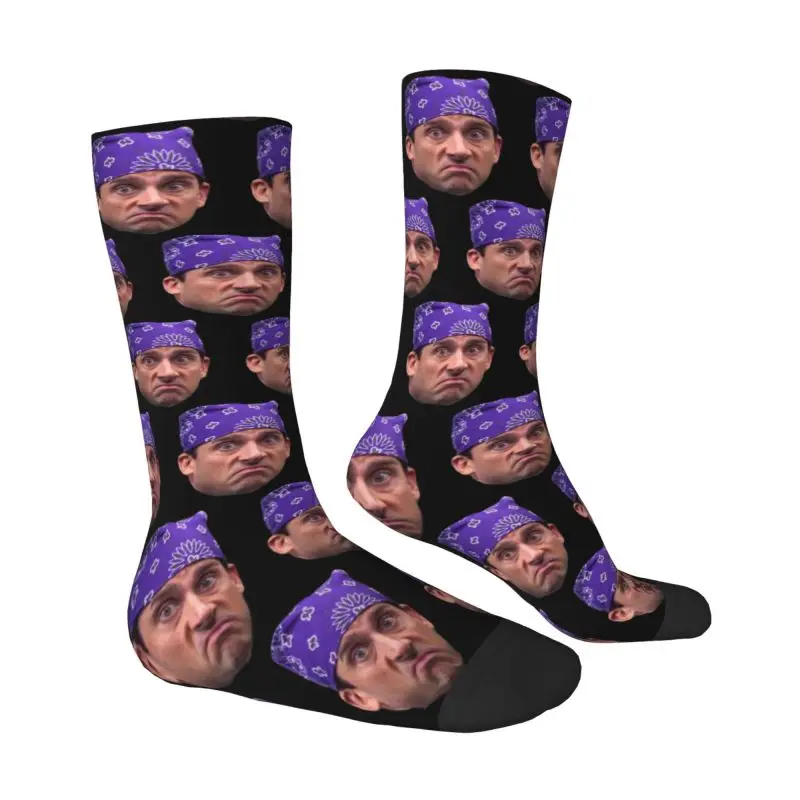 Cool Printed The Office TV Prison Mike Meme Socks for Men Women Stretchy Summer Autumn Winter Crew Socks