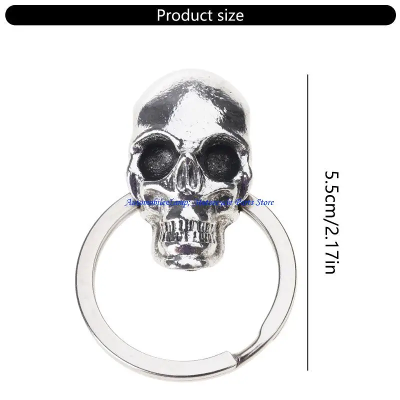 

H7BD Artistic Devil Skull Keyring Devil Skull Key Charm 5.5cm for Vehicle Motorcycles