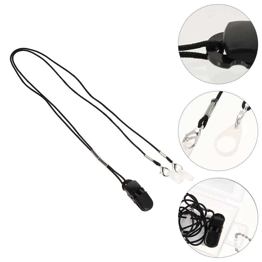 

2 Sets Black Nylon Anti-Lost Strap Hearing Aid Accessories Durable Protective Cover for Adults Kids Health Monitoring Devices