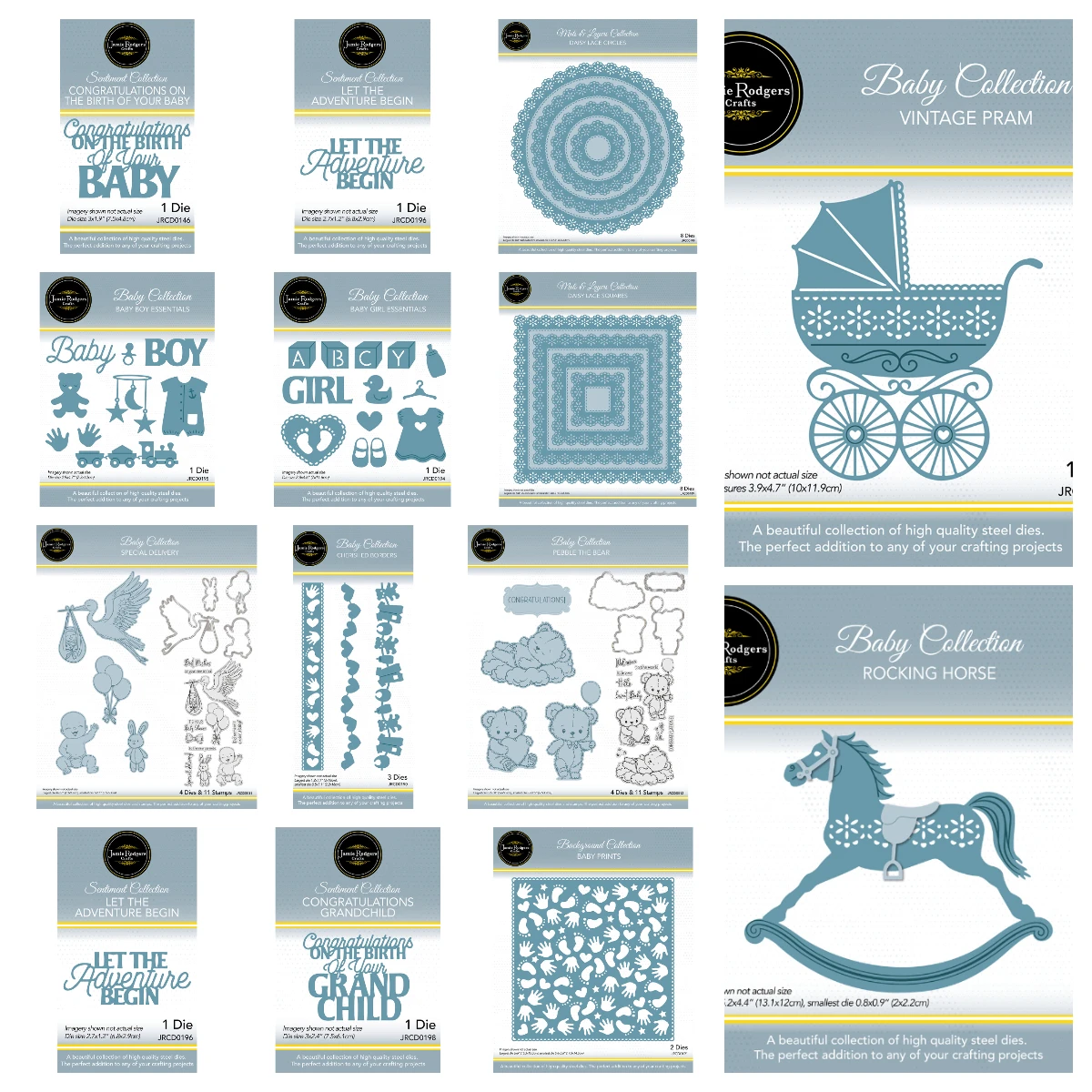 

Pram and Rocking Horse Craft Die Metal Cutting Dies Stamps for DIY Greeting Card Scrapbooking Decoration Embossing Template