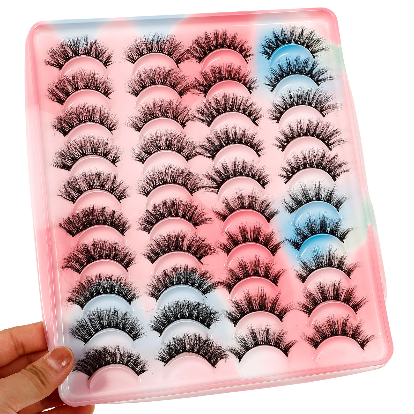 20Pairs Valse Wimpers Korte Klassieke Valse Wimpers voor Vrouwen Natuurlijke Make-up Accessoires Oefen Valse Wimpers