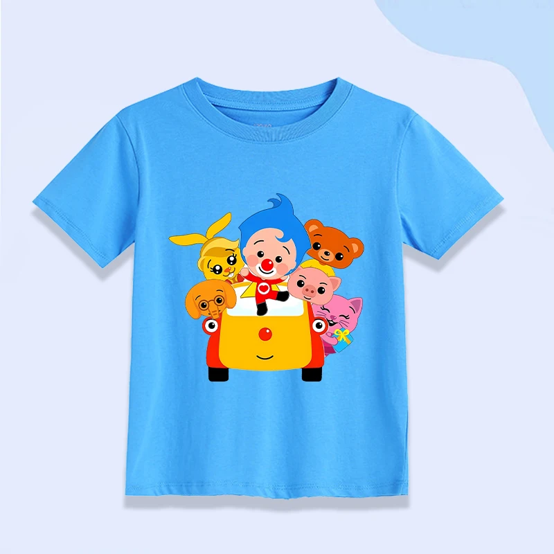 Camiseta de dibujos animados Plim Magician para niños, camisetas Neso Bam Meri Ella Guiji para niños pequeños, camisetas de manga corta para niños, ropa bonita de verano para niños y niñas