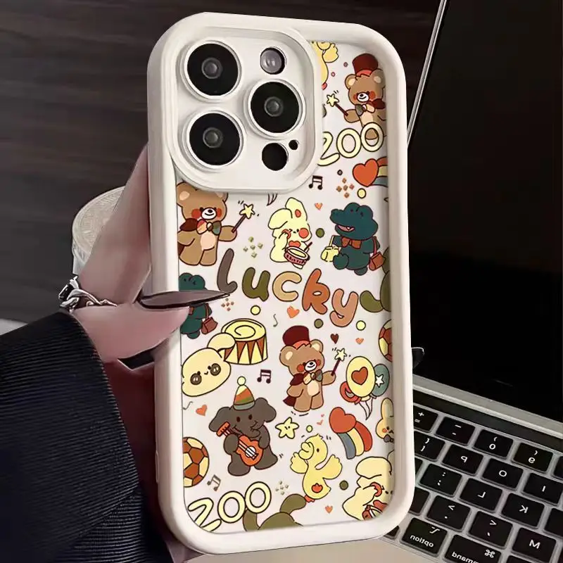

Animal party Phone Case for iPhone 16 15 14 Pro Max 13 12 11 Pro Max 8 7 14 15 Plus SE2 XS XR X anti-fall Phone Case