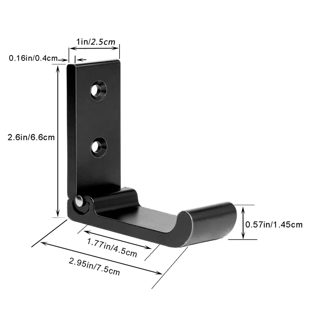 1 Stuks Opvouwbare Kapstokken Zware Aluminium Muurhaken Badkamer Slaapkamer Wandmontage Hangers Voor Opknoping Jassen Handdoeken gewaden