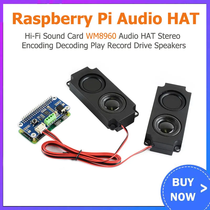 raspberry pi hi fi placa de som wm8960 chapeu de audio estereo codificacao decodificacao reproducao record drive alto falantes para pi 4b 3b mais 3b zero w 01