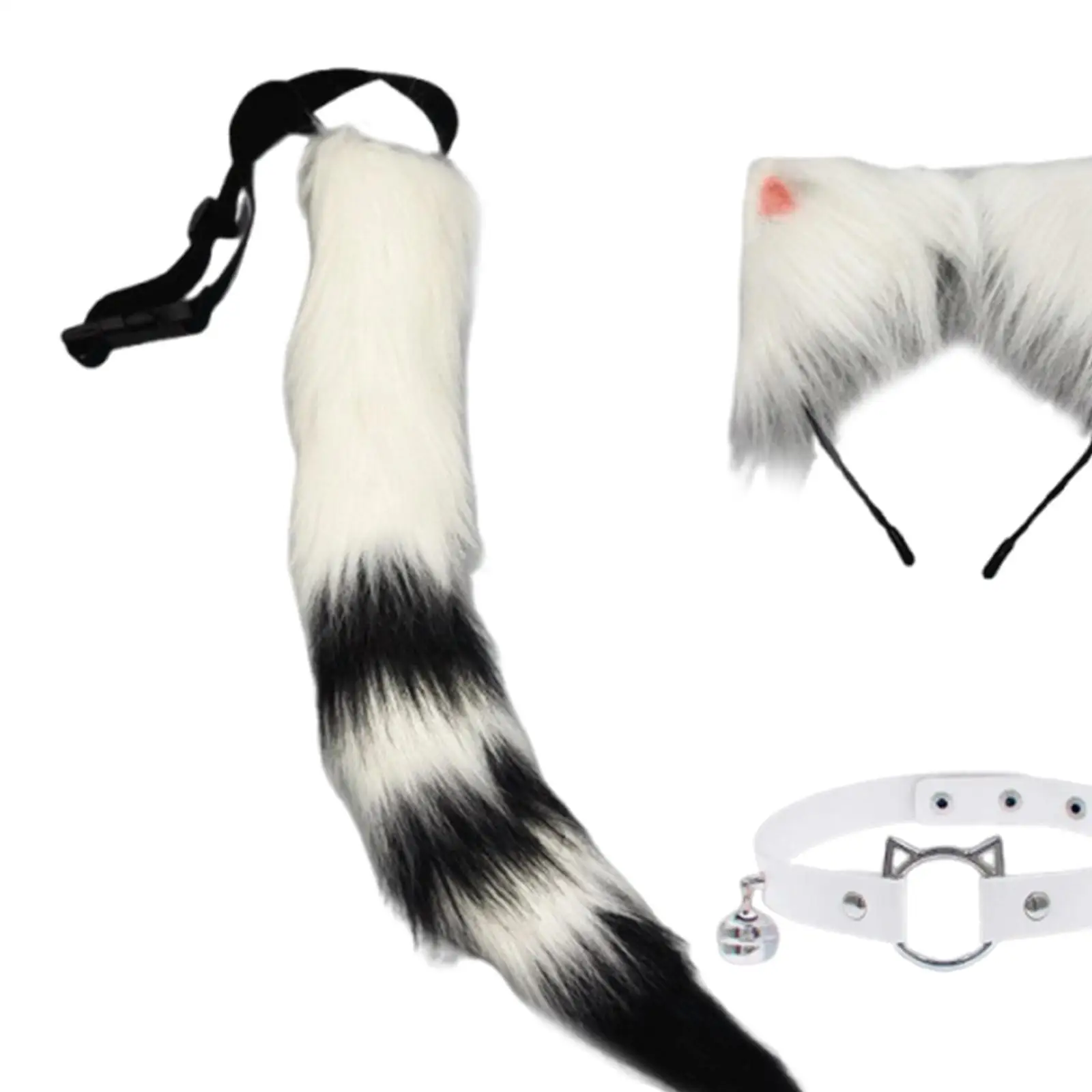 ومجموعة الذيل مع ملابس الرقبة زي تنكري للحيوانات للحفلات التنكرية
