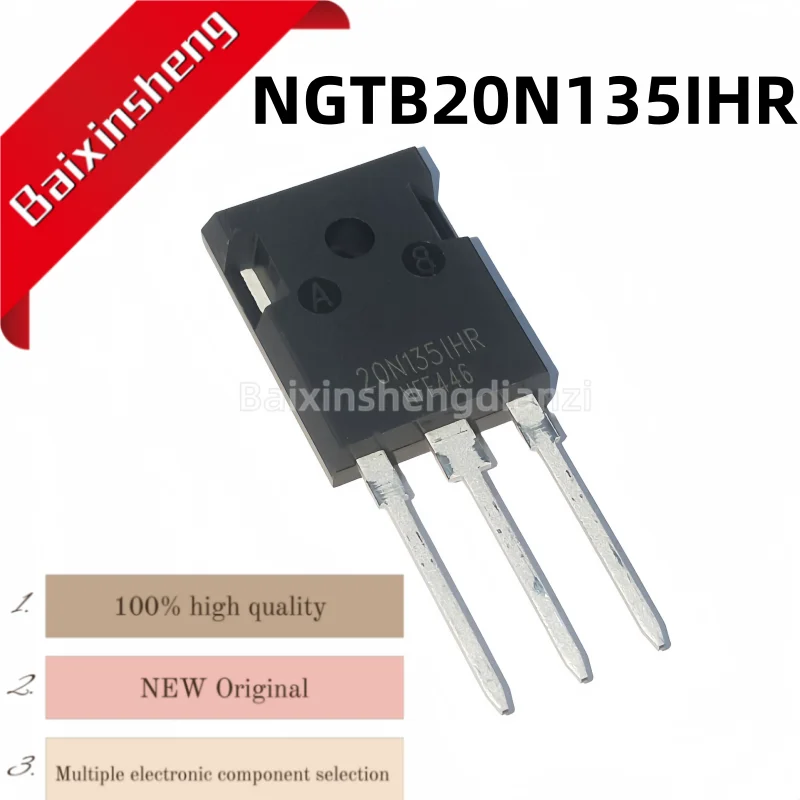 

10 pieces, NGTB20N135IHR,20N135IHR,20N135,20A1350V,TO-247, Induction cooker IGBT power tube, brand new in stock