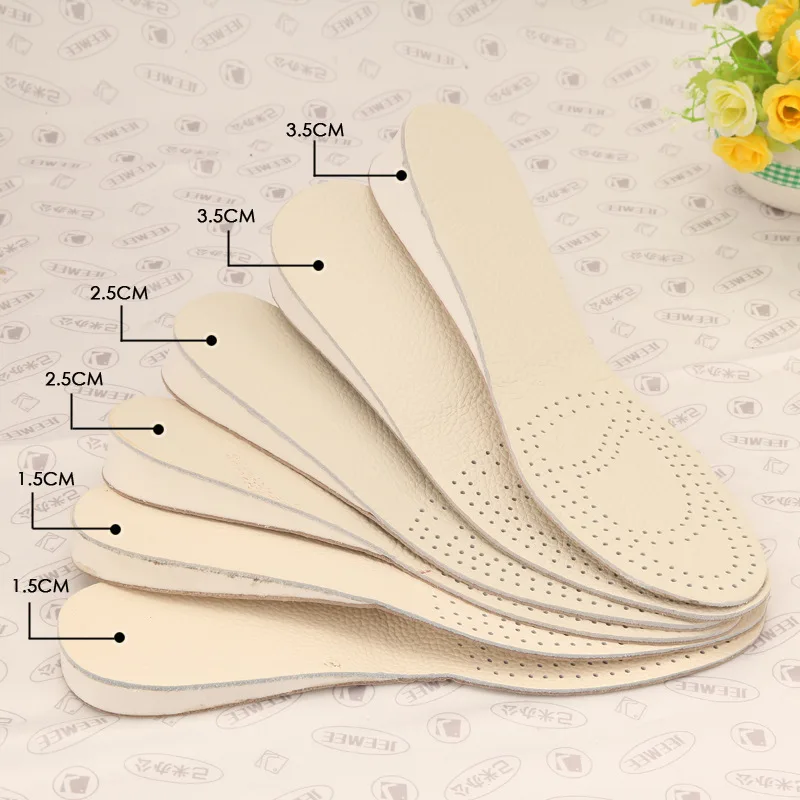 

Spring Leather Heightening Cushion Pad Sweat-absorbing EVA Height Increasing Invisible Male Female Inner Insoles Sport Wholesale