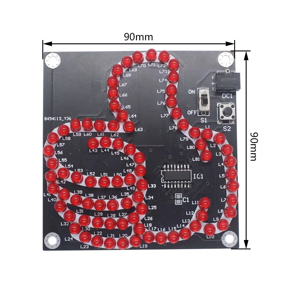 DIY Soldering Kit Thumb Sign LED Flashing Loop Flowing Light Microcontroller Electronic Project Practice for STEM School Student