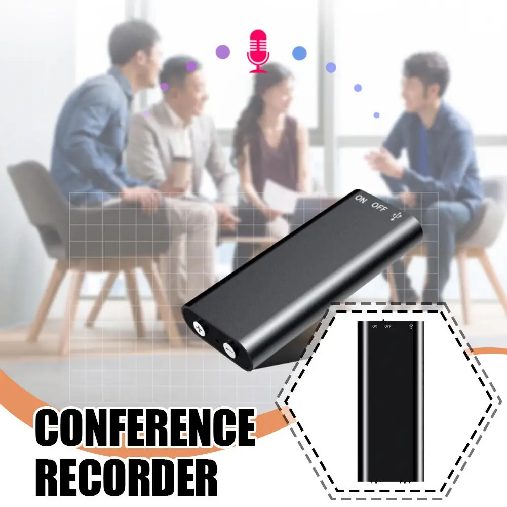 32GB Mini Voice Recorder Voice Activated Long Battery Recording Time Micro Waterproof Recorder Device For Lessons Meetings Y2G0