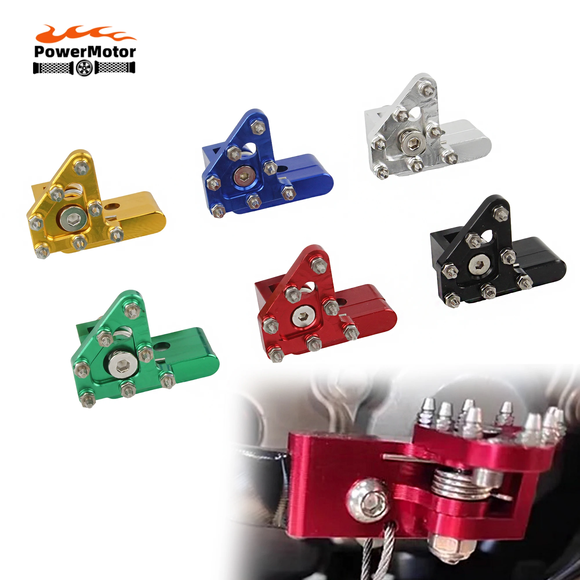Enduro Motorcycle Rotatable Rear Brake Lever Pedal Head Aluminum Alloy Spare Parts For Honda CRF For Kawasaki KLX For Yamaha YZF