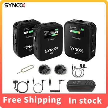 Synco G2 A1 A2 Pro Wireless Microphone Smartphone Phone Pc Portable Sound Card Microphone Condenser Mic for Video Home Studio