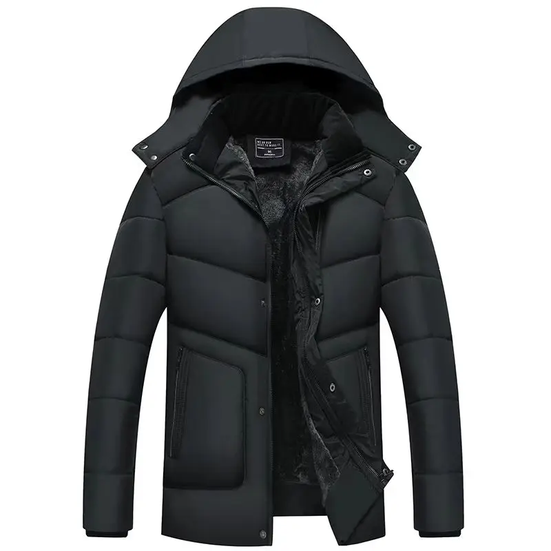 2022 Winter Jas Mannen Parka Mannen Jassen Thicken Hooded Waterdicht Uitloper Warme Jas Vaders 'Kleding Casual Mannen Overjas