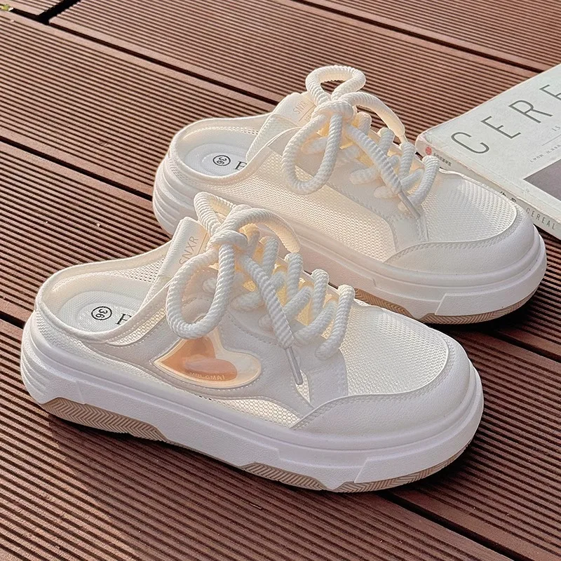 

Women Slip-On Sandals Cloud Cushion 2025 Summer Casual Orthopedic Slippers Lazy Shoes Canvas Thick Platform Mule Shoes