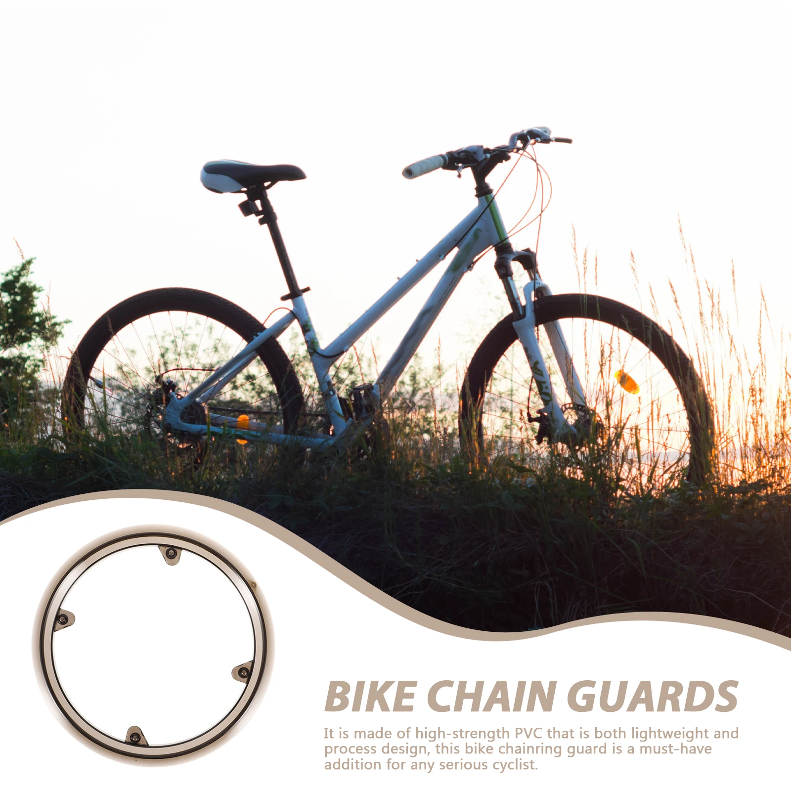 

Bicycle Chainring Guard for and Road Bikes 1 Unit Anti Oil Splash Lightweight PVC Chainring Cover Enhanced Appearance Bike