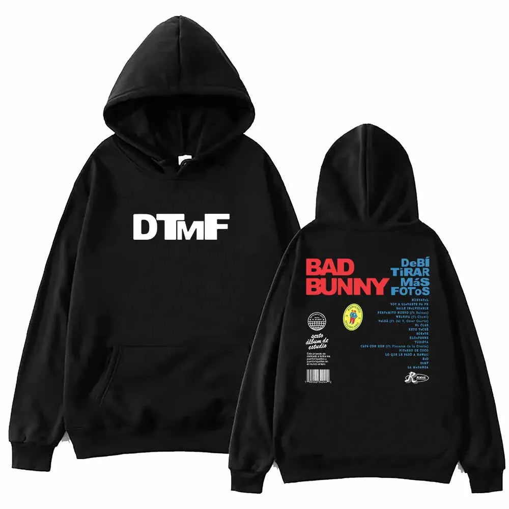 Bad Bunny Debi Tirar Mas Fotos Hoodie Harajuku Pullover Tops Sweatshirt Fans Gift