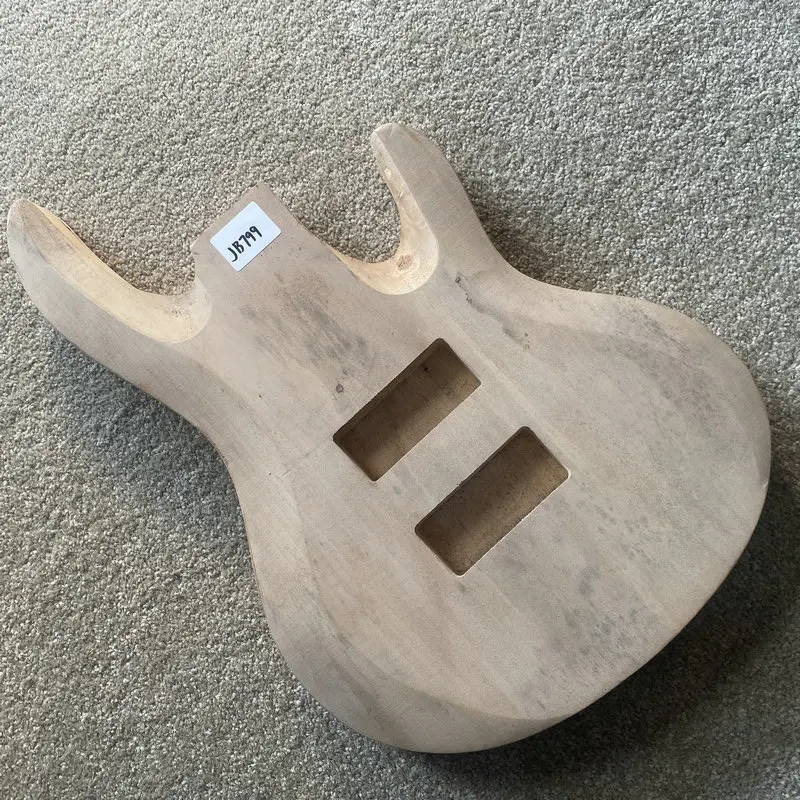 

JB799 Active JB Pickups Electric Jazz Bass Body in Solid Basswood with Damages Semi Finishing for Replace and DIY JB