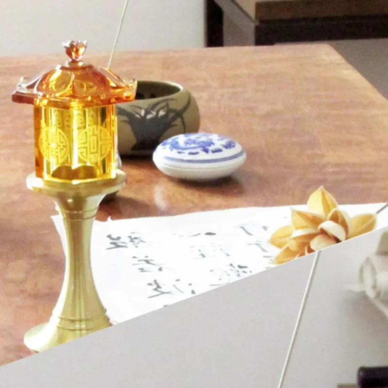Pure Copper Glazed Palace Lamp Traditional Chinese Liufu Craftsmanship Lianchi Club Decorative Lighting Fixture Elegant