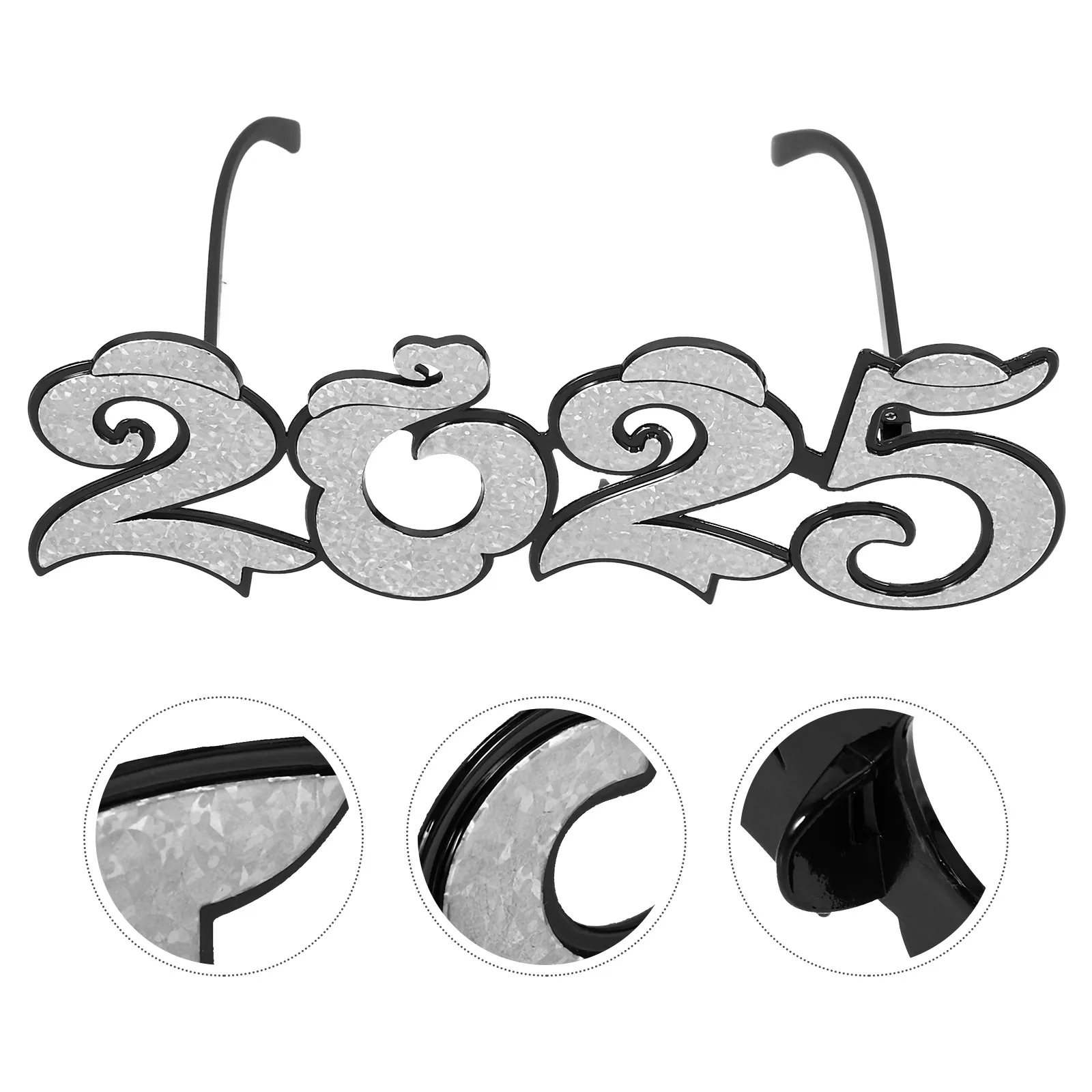 

New Year Digital Glasses Prop Photo Props Decoration Eve Party Eyeglasses Booth Banner Plastic