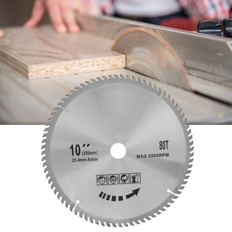 10 X 80T 254mm Circular Saw Blade Cutting Disc Woodworking Cemented Carbide Saw Blade