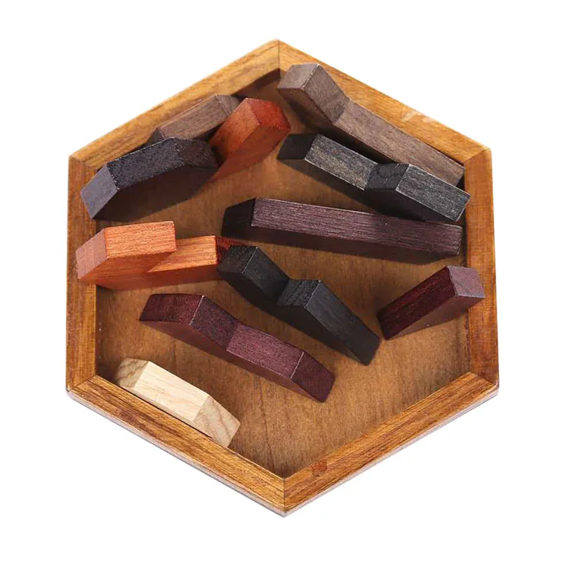 Wooden Tangram Puzzles for Kids Geometric Shape Educational Toys Brain Logic Blocks Students School Gifts Classroom Prizes