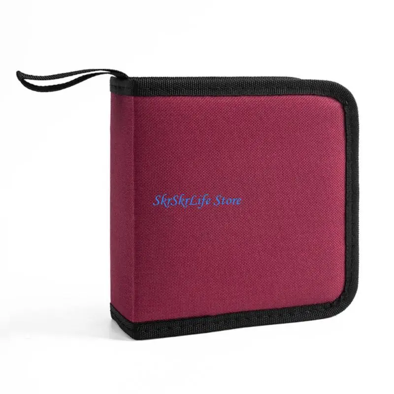 E65E Large Capacity 40-pocket Disc Storage Bag Car CDs Case Oxford Cloth Offer Protections for Any Vehicle Interior