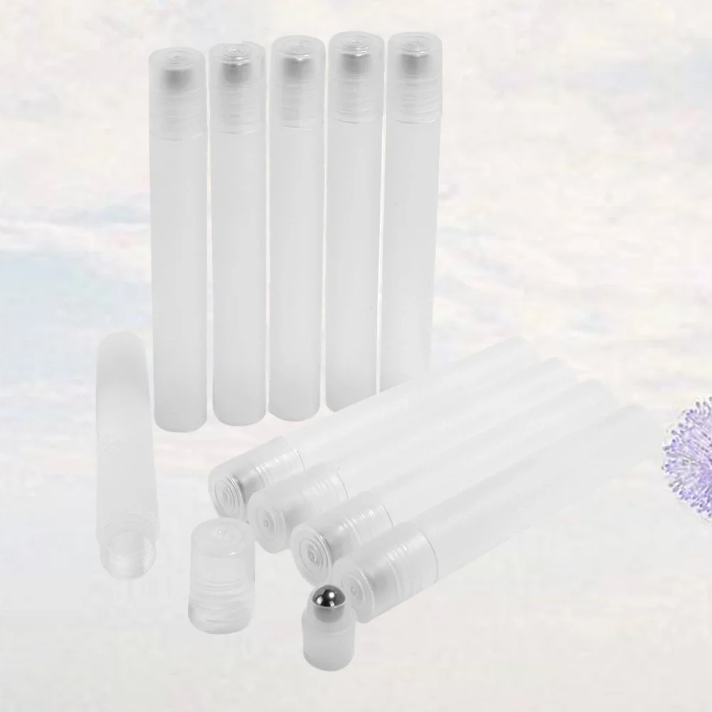 10 pz 10 Ml Bottiglie Roller Ball Contenitore di Metallo Riutilizzabile Per Olio Essenziale Profumo di Viaggio di Stoccaggio A Prova di Perdite Terapia di Aroma