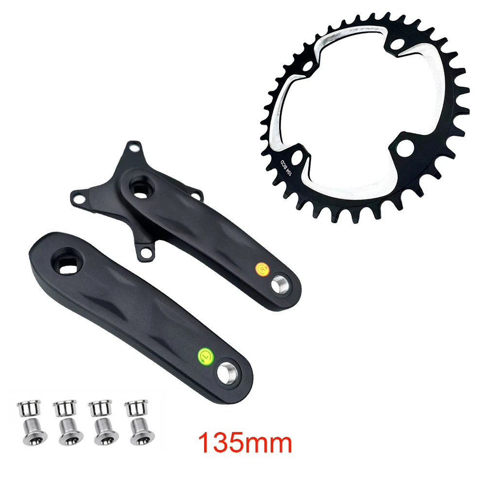 Mountainbike-Kinderkurbelarm-Set, quadratisch, konische Kurbelgarnitur, 1 x 104 BCD, schmale breite Zähne, Single-Speed-Kettenblatt, Kettenblatt, 30 Zähne, 32 Zähne, 42 Zähne – Detail 9