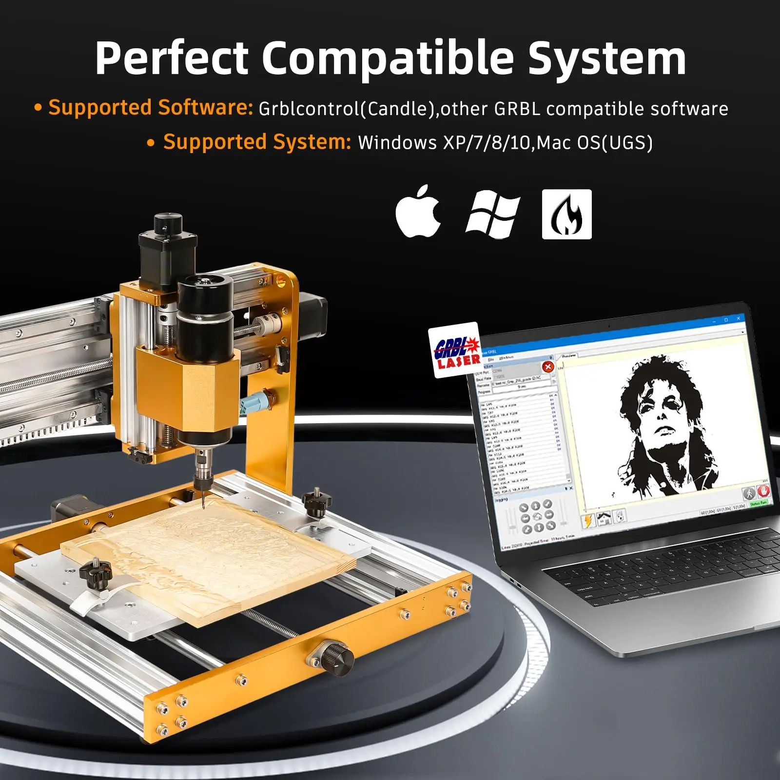 Enrutador Ultra CNC 3018 Pro, máquina grabadora totalmente de Metal, interruptor de límite, parada electrónica con GRBL sin conexión para Metal,