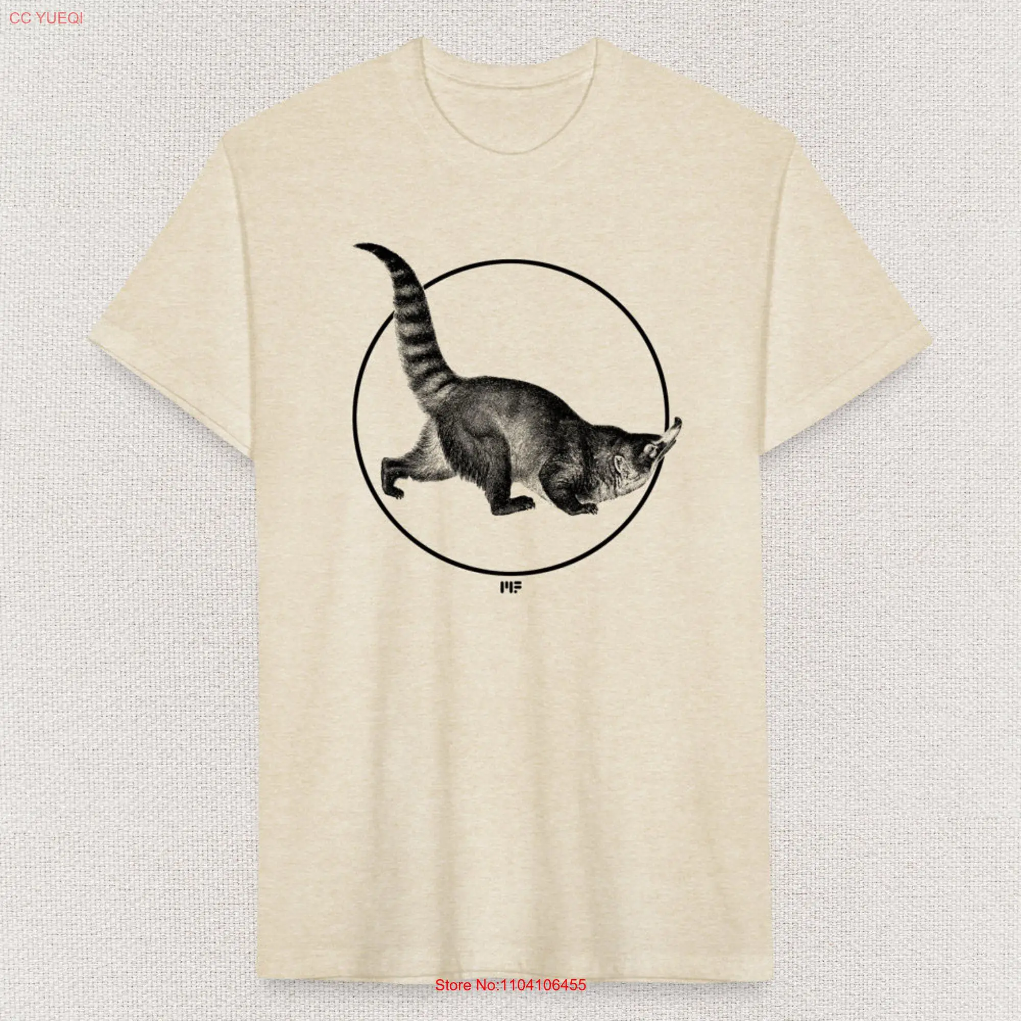 Coati Raccoon T Shirt By Mythical Forces long or short sleeves