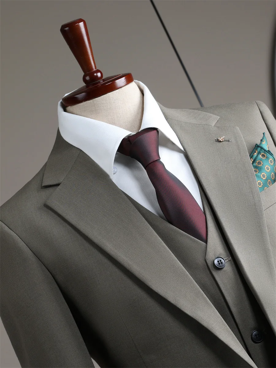 

HH56Fashionable British style handsome groom wedding suit high-end suit men's suit slim work clothes business suit