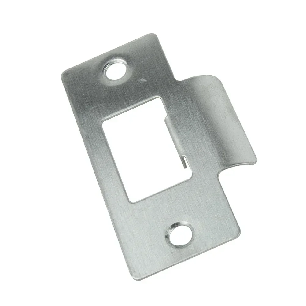 Door Strike Striker Plate Two Piece Door Strike Bathroom Plastic 69*37.5*0.8mm Silver Stainless Steel High Quality