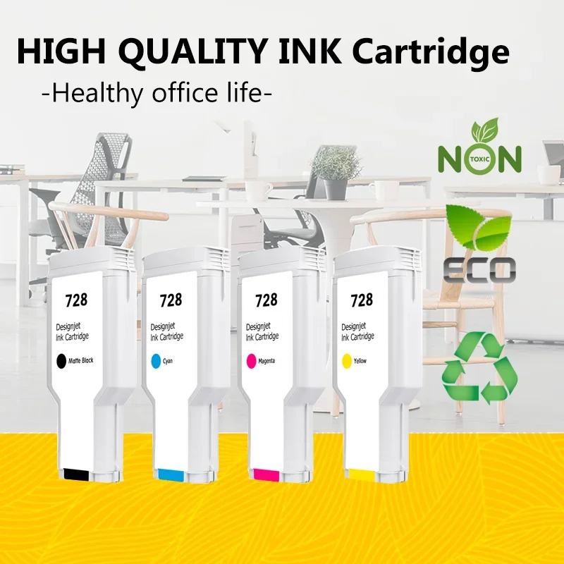 1pcs/1Set  300ML For HP 728 Compatible Ink Cartridge For HP 728 HP728 suit for DesignJet T730 With chips