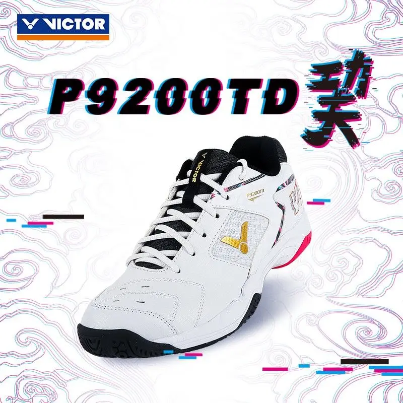 VICTOR 2024 Professional Badminton Men's and Women's Shock Absorption Non-slip Anti-torsion Cushioning Glue Breathable Sneakers