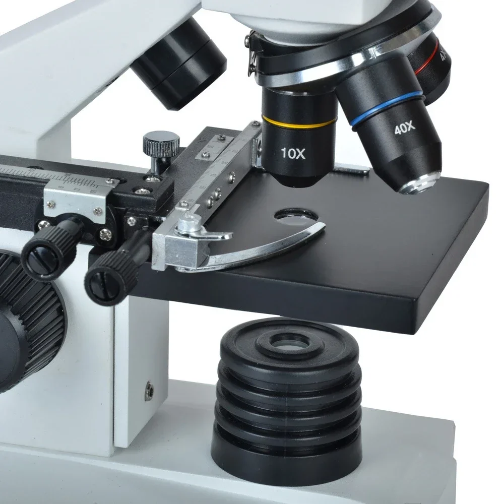 Metal Monocular Microscope 40x-400x Biological Microscope Student Education Science Laboratory