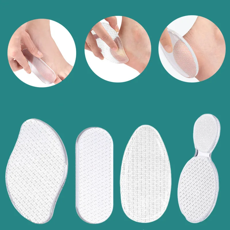 2 pçs nano vidro dupla face moedor de pé conjunto pés pele morta removedor de calos duros esfoliante fricção pedicure ferramenta kit de cuidados com os pés