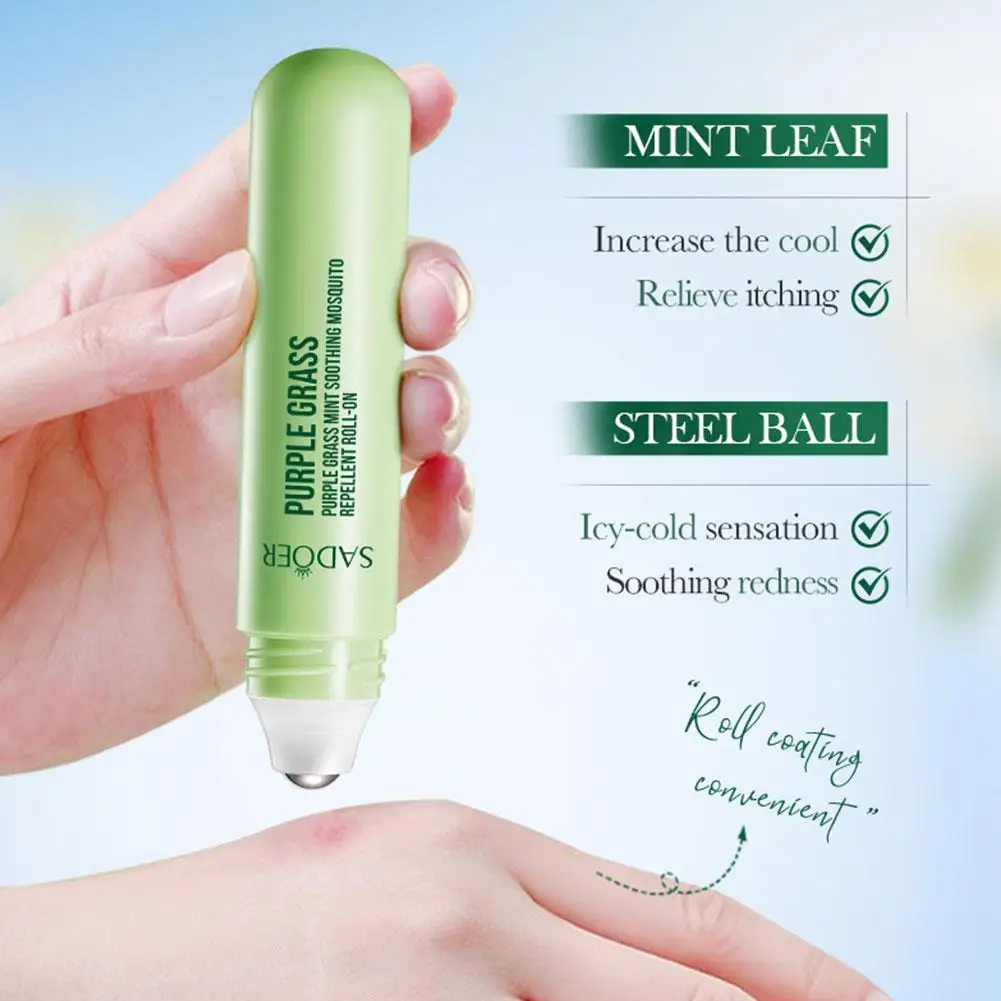 Natural Peppermint Mosquito Repellent Stick Cooling Soothing Anti-Itch Roll On Portable Insect Bite Relief Stick For Outdoor view 6