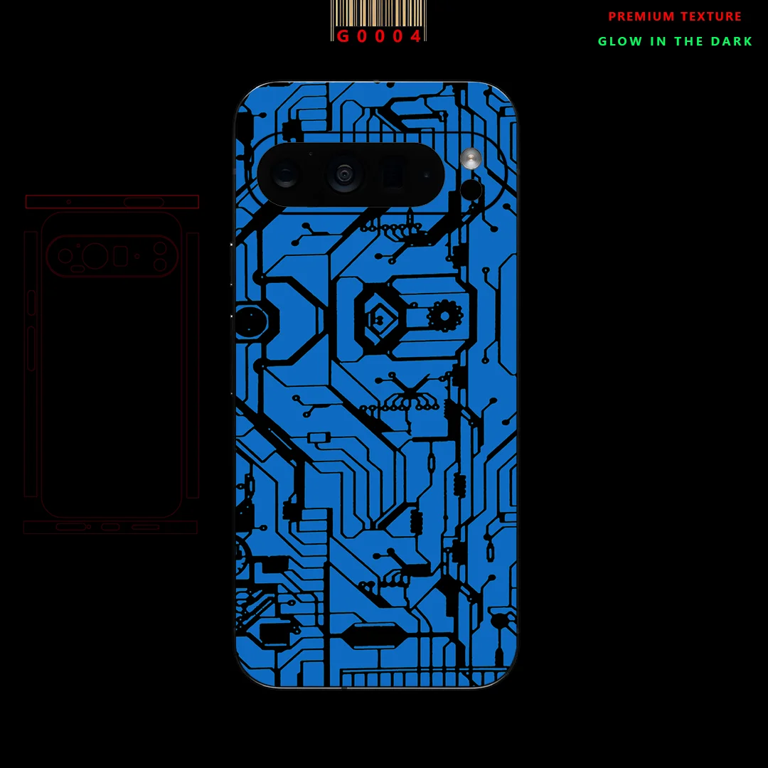 ملصق جلد خلفي مضيء لهاتف جوجل بيكسل 10 9 8 7 برو 8A متوهج في الليل لهاتف جوجل بيكسل 9 برو XL خلفي فليم #2