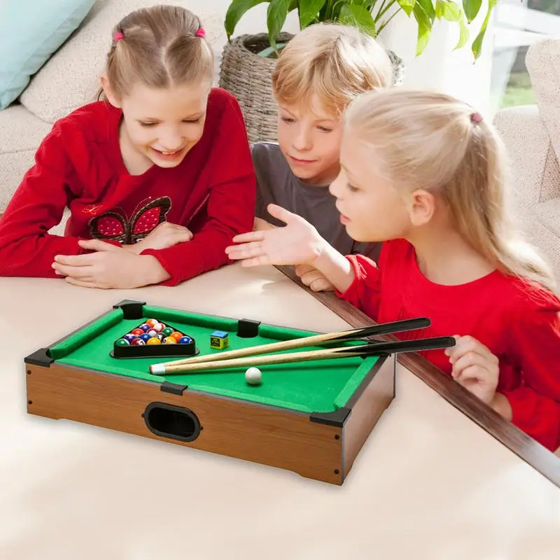 Kleiner Billard-Pooltisch, Billardtische für Spielzimmer, Zubehör, Ausrüstung, Familienspaß für die Schule, Familientreffen, Reisen