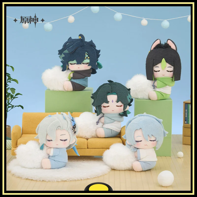 

Оригинальные сувениры по Genshin Impact: хлопковые брелоки-куклы в Q-версии персонажей Сяо, Нёвиллет, Тигнари из серии «Шёпот сладких снов»