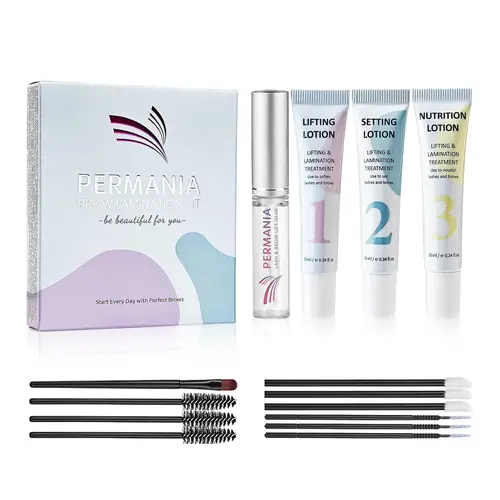 PERMANIA-Kit de laminación de cejas para levantamiento de bolsitas de 10-12 minutos, paquete Individual de permanente y fijación, herramientas para levantamiento de cejas