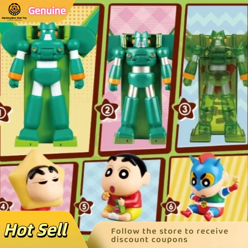 

Подлинные аниме-фигурки Bandai, слепая коробка, карандаш Шин-Чан, деформация, серия Chocobi, модная игрушка, аниме-кукла, орнамент, сборный подарок