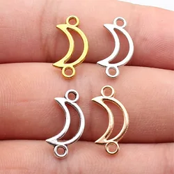 WYSIWYG 40pcs 18x9mm Trendy Charms Hollow Moon Connector Charms For Jewelry Making DIY 4 Colors Alloy Charms