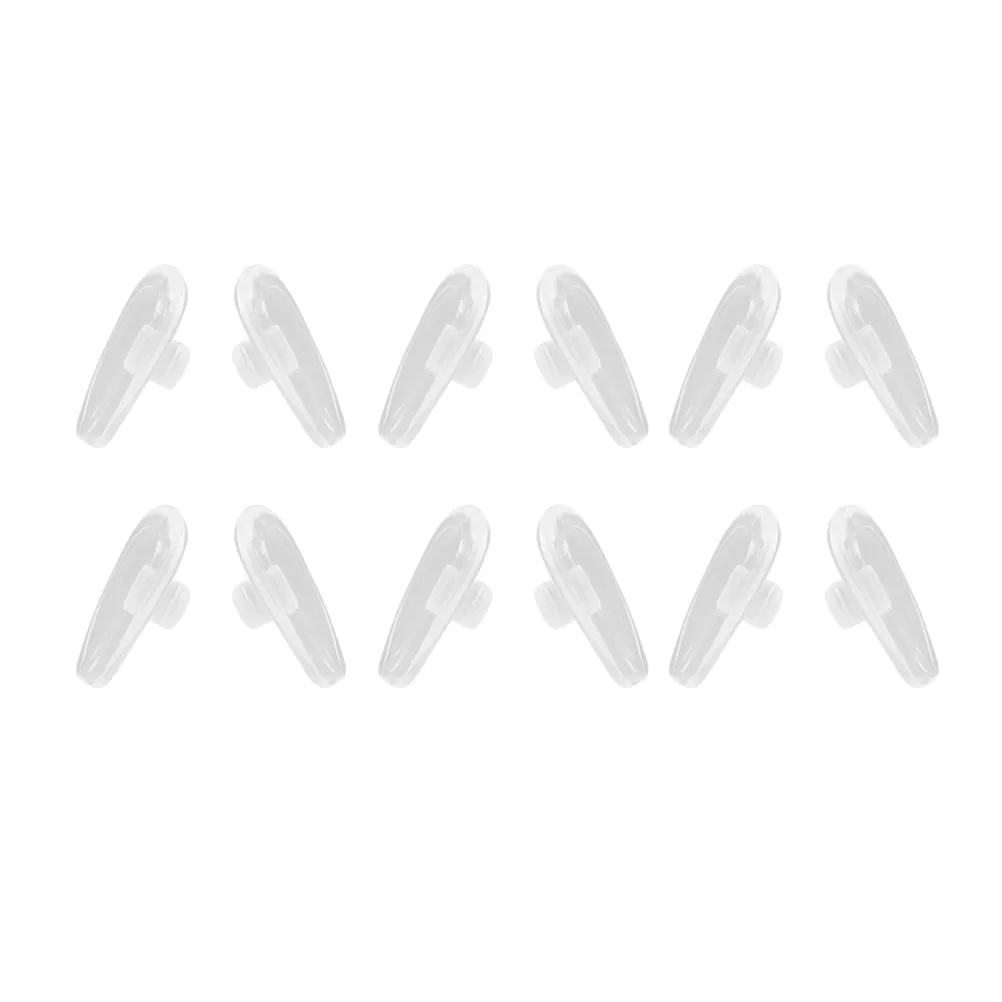 

12Pairs Airbag Nose Pads Silicone Eyeglasses Anti Slip Soft Hollow Oval Slot Anti Irritation Nose Pads for Eyeglasses Frame