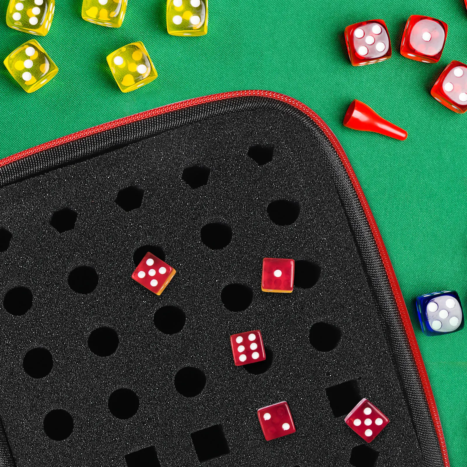 

Компактный органайзер на молнии с двумя отделениями и сетчатым карманом для хранения настольных RPG-игр, сумка-органайзер для геймеров